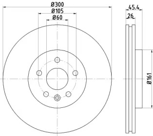 HELLA PAGID 8dd355122851 -  Тормозной диск